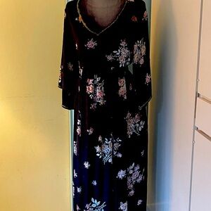 April Cornell velvet like maxi dress xl - 100 % rayon